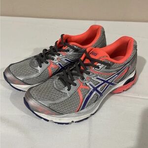 Asics Coral and Gray Running Shoes